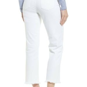 HUE U19284 Raw Fringe Skimmer Legging Pant White